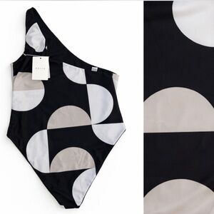 Baiia Swim NWT Reversible One Shoulder Geometric One Piece AU 18 US 14